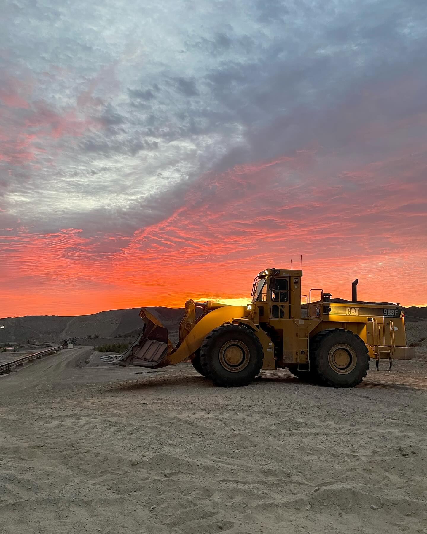 BLT Gravel Pit At Sunset With Machines
